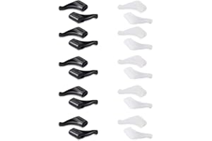 OPUGIT Gläser Ohrhaken, 10 Paar Komfort Silikon Anti-Rutsch-Halter für Gläser, für Sport Brillen Tempel Tipp,schwarz/weiß