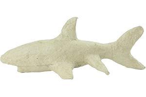 Decopatch AP158O - 1 supporto in cartapesta marrone 17x8x7 cm, Squalo