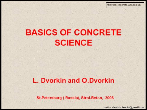 BASICS OF CONCRETE SCIENCE: Optimum Design of Concrete Mixtures (English Edition)