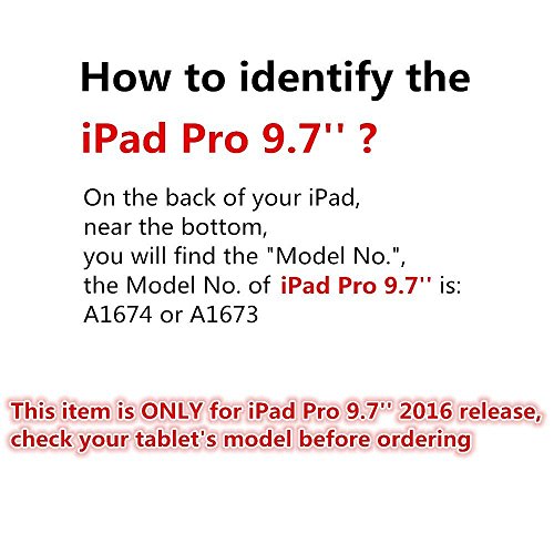 iPad Pro 9,7 Tastatur Gase boriyuan [Neue Abnehmbare Version] magnetisch Abnehmbare versteckte Wireless Bluetooth Tastatur muti-angle Folio 360 Grad drehbar Ständer Smart Flip Case Cover Für ipad Pro 24,6 cm 2016 - 5