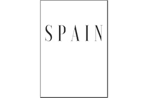 Spain: A white decorative book for coffee tables, bookshelves and end tables: Stack "Country" decor books to add home decoration to bedrooms, lounges ... as an interior design savvy gift. (Countries)
