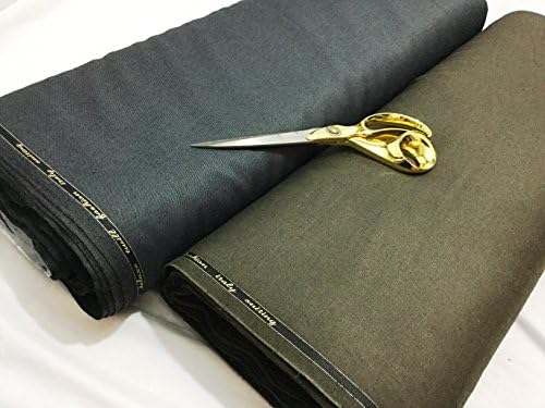 Top Quality Italian Medium/Heavy Weight Twill Wool Blend Coat/Suiting Fabric Material (Olive Brown)