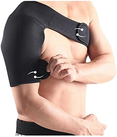 Clairty Unisex Adjustable Therapy Stretch Single Shoulder Support Brace Strap Wrap Belt Band Pad (Right)