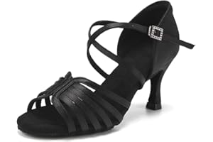 RUYBOZRY Damskie buty do tańca towarzyskiego salsa latynoska, profesjonalne buty do tańca, model EM911