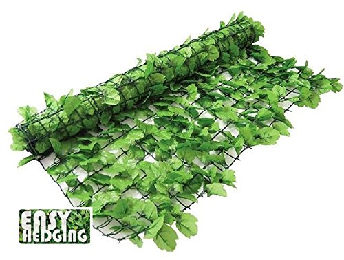 EasyHedging® Roll-Efeuhecke, künstlich, verwandelt unschöne Bereiche & sorgt im Handumdrehen für Sichtschutz, Hellgrün