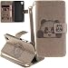 Produktbild Neu ISENPENK Sony Xperia X Performance Hülle Leder [Grau] Wallet Magnet,Tiere Muster 3D Panda Sony Xperia X Performance Tasche Flip Case Handyhülle Lederhülle 3-in-1 Bookstyle Geldbörse Tasche,Ständer Standfunktion Schutzhülle Tasche Credit Card Slots