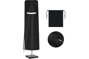 OZYAN Parasol Cover Patio Umbrella Covers,Waterproof Windproof ,Anti-UV with Zip ,210D Oxford Fabric Garden Parasol Cover for 7ft to 9ft Garden Outdoor Umbrella (160 x 62 x 62cm)