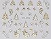 Nail Art 3D Stickers - Christmas Gold & Silver (YJ059)