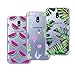 Produktbild VemMore [3 Packs] Samsung Galaxy J3 2017 Hülle Handyhülle Schutzhülle Transparent Ultra Slim Dünn, Soft Flexibel Silikon TPU Durchsichtig Case mit Muster Motiv, Bumper Protection Kratzfest Stoßfest Case Cover - Grüne Blätter, Wassermelone und Kaktus