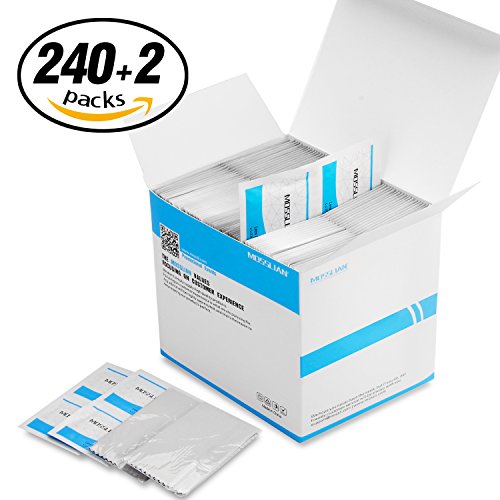 BrillenputztÃ¼cher: MOSSLIAN (240 StÃ¼ck ReinigungstÃ¼cher+2 Mikrofasertuch) Mikrofaser Feuchte Brillenputztuch Pre-Moistened Cleaning Cloth Wipes fÃ¼r die Reinigung von GlÃ¤sern, Brille, iPad, Tablets, Notebook, Touchscreen Display, Smartphone, Glas