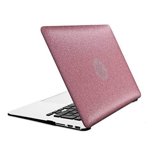 kwmobile Hardcase Laptop Hülle für Apple MacBook Air 13″ (ab Mitte 2011) – Glitzer Design Rosegold dünne gummierte Schutzhülle Cover Case Tasche - 5