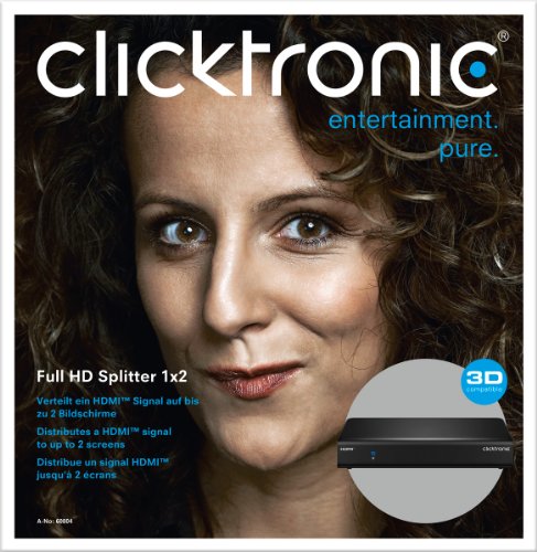 Clicktronic Advanced Quad HD HDMI Splitter (1 IN/2 OUT, 4K Ultra HD, 3D-TV) - 3