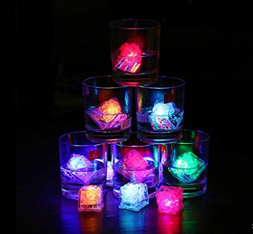 24 Stücke LED Eiswürfel Mit Blinkt Multi Farben Licht Rocks für Bar Verein Champagner Hochzeitsturm Party Ereignis Geschenk Dekoration - 3