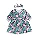 Produktbild Prinzessinkleid Abendkleid Karneval Kostüm, Malloom Kleinkind Kind Baby Mädchen Prinzessin Blumenkleid Haarband Baumwollkleidung Kleid Sets