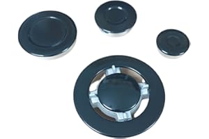 RYELDOM KIT QUEMADORES + PLACAS ESMALTADAS NEGRAS APTO PARA VARIAS MARCAS como ARISTON - HOT POINT - INDESIT - FRANKE - ETC.