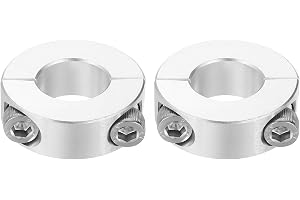 QUARKZMAN 2 st. 3/4 tum dubbeldelad axelkrage, tvådelad spännkrage, 1-1/2 tum OD, halsband med låsskruv (aluminium 2024)