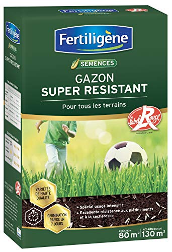 spécifications Fertiligene Gazon Super Résistant Label Rouge, 80m²