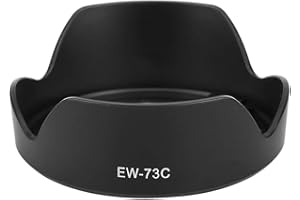 Goshyda Parasol para Lente de Montaje en cámara EW-73C, diseño de Abrazadera Central de Material plástico Parasol para Lente Canon EF-S 10-18 mm f4.5-5.6 IS STM