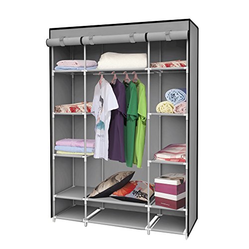 EBS® Kleiderschrank Faltschrank Stoffschrank Schrank Garderobe Regal - 2