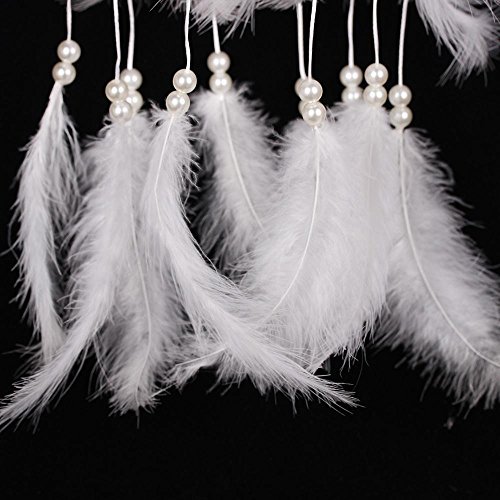 SOLEDI Dreamcatcher Traumfänger Glücksbringer aus der schönsten Geschichten in der amerikanischen indischen Mythologie Weiß - 5