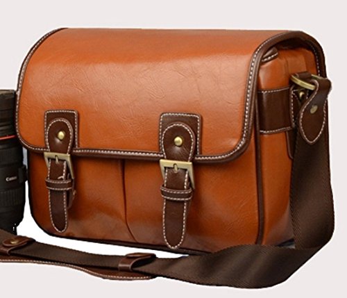 Preisvergleich Produktbild 5 Fünf Retro SLR-Kameratasche, rotbraun, 30*14*22cm