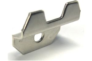 BINOA Patte à Glace Acier nickelé 28 x 21 mm - Lot de 4