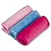 Makeup Remover Cloth 3 Pack - Chemical Free-Move Makeup Instantly with Just Water - Reusable Facial Cleansing Towel - Money-back Satisfaction Guaranty (1Pink+1Blue+1Rosy)