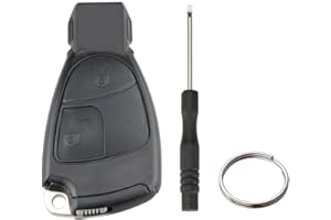 VAILIKEY 2 Tasten Fernbedienung Schlüsselgehäuse Kompatibel für Mercedes Benz W169 W202 W203 W208 W210 W211 W245 (2 Tasten)