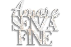 Declea Scritta in Legno da Appendere al Muro Amore Senza fine Canzone Citazione – Decorazione murale in Legno per Cucina casa per Decorare Le pareti, Home Decor