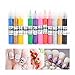 12 Colors UV Gel Acrylic Tips 3D Nail Art DIY Painting Polish Pen Set