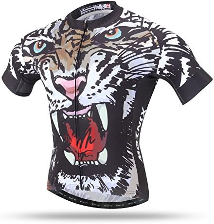 TeyxoCo New Men Skull Fighter Cycling Jersey Top L
