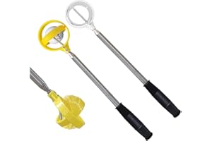 MAZEL Retriever per palline da golf retrattili in acciaio inox per acqua | Putter Grabber Claw Sucker Tool, ideale regalo per golfisti, lunghezza massima 179 cm