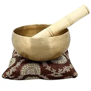 Handmade Singing Bowl Buddhist Bell for Meditation and Healing 6 X 3 Inch