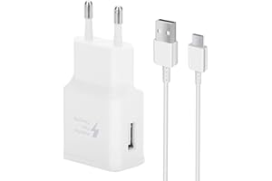 KAIMENGLONG Adaptive Cargador Rápido para Samsung Galaxy S22 S21 S21FE S21+ S20FE S20 S20 Ultra S10 S10e S9 S8 A72 A71 A52 A53 5G/Note10/9/Pixel 2/3/XL, con Kit de Kable USB Tipo C de 1,5 m, Blanco