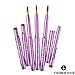 Fashion Base® 5pcs Portable Retractable Lip Brush Makeup Cosmetic Lipstick Brush Purple