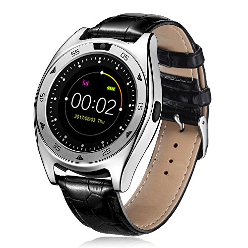 Fitness Sports Health Heart Smartwatch Rate Blood Pressure Monitor Slot Wrist Waterproof Wristwatch CPU Mtk6261D Support 32Gb Tf Card Android 3.0 Above Network 2G Yesmile Black
