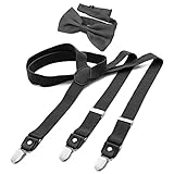 Die Fliege und der Hosenträger sind farblich aufeinander abgestimmt und hochwertig verarbeitet