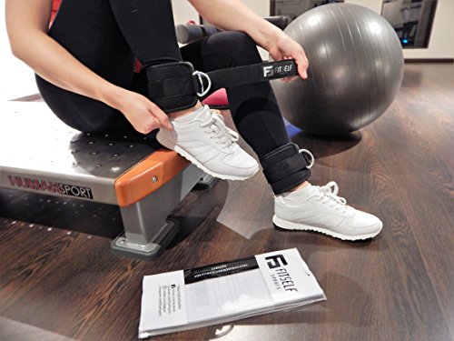 PREMIUM Fußschlaufen (gepolstert) von FitSelf Sports (2Stück) – für Fitness Training am Seilzug – für Männer und Frauen – 2 Jahre Gewährleistung - 5