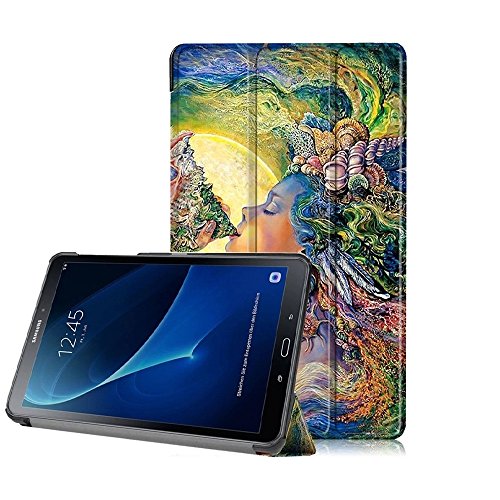 Hülle für Samsung Tab A 7.0'' ,PU Leder Case Hülle im Bookstyle Tasche für Samsung Galaxy Tab A (2016) 17,8 cm (7 Zoll) SM-T280 Schutzhülle Flip Cover Leder Schale Skin (#2 Fisher-Mädchen)