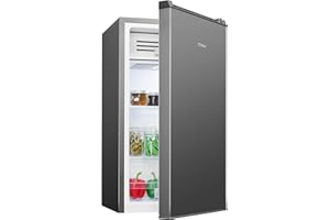 Bomann® Kühlschrank mit Frostfach | 83 Liter | energieeffizient, leise & kompakt | 0°C - 8°C, stufenlos regelbar | 2 Ablagen & Gemüsefach | LED Beleuchtung | Türanschlag wechselbar | KS 7257 inox