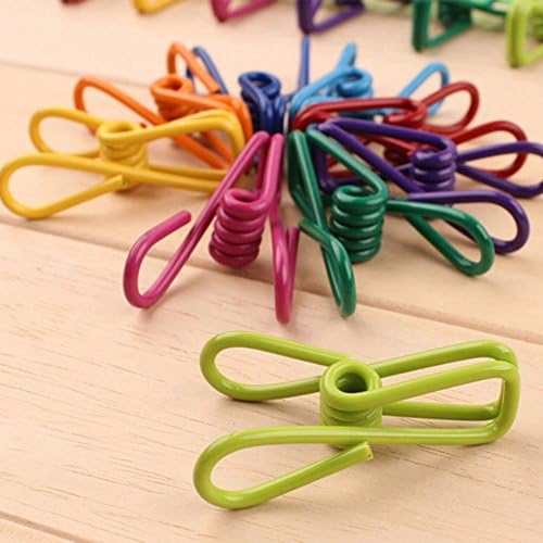 Gendax 10pcs Metal clips Pegs Laundry Washing Line Hanger Paper Photos Clip