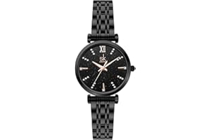 SHENGKE SK Classic Women's Watches, Fashionable Women's Dress Watch, Solid Stainless Steel or Genuine Leather Strap