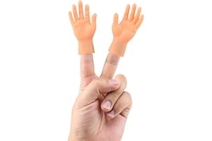 Dowoa 2 Stück Fingerpuppe Mini Finger Hände Lustige Handpuppe für Spiel Halloween Weihnachten Handzubehör