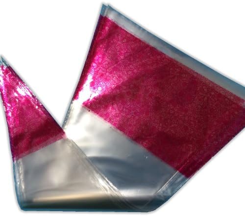 10 Pink Cone Sweet Bags - Cello Party Candy Display - Clear Cellophane - Kids Childrens Birthday Favours Food Safe