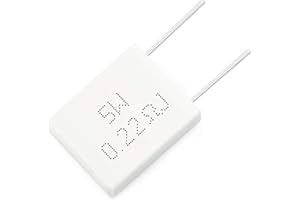 Chanzon 10 piezas 5W Resistencia de cemento 0.22 Ω ohm Componente electrónico de resistencia de potencia de alta precisión ±5% Tolerancia Bobinado Sin inducción 0.22R