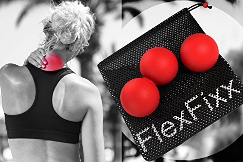 Premium Faszien-Massage-Ball Set – Lacrosse-Massage & Double Peanut Duoball – FlexFixx Akupressur & Mobility Training bei Rückenschmerzen – inkl. Tasche - 9