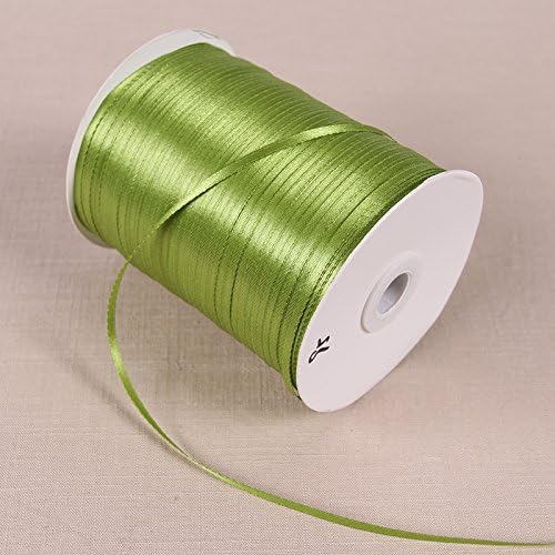 3 Mm 0.3Cm795 M Fine Satin Belt Webbing Framed Bookmark Al-Balloon Ribbon Satin Ribbon, Olive Green 3Mm 95# 795 M