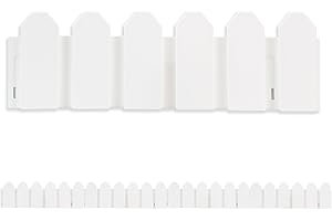 THESECRETHOME.ES The Secret Home - Set de 4 Vallas para Jardín – Vallas de Propileno – Color Blanco - Decoración y Protección para Hogar - Ideal para Jardín, Piscina y Terraza (Modelo 2)