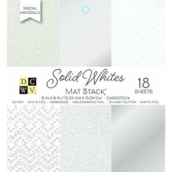 cardstock stack crafts american dcwv x6 shimmer pastels whites