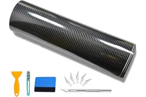 KALIWA Auto Pellicola Adesiva Pellicola di Protezione (6D Nero, 30cm*300cm)